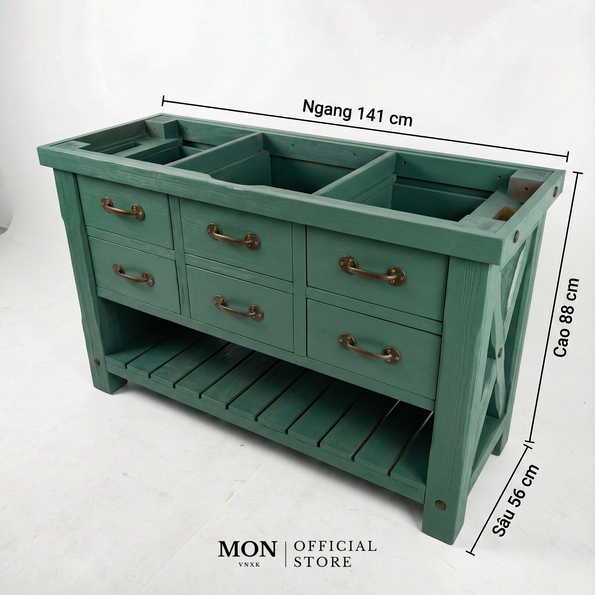 TỦ LAVABO/ ĐẢO BẾP PotteryBarn 60 inch Green