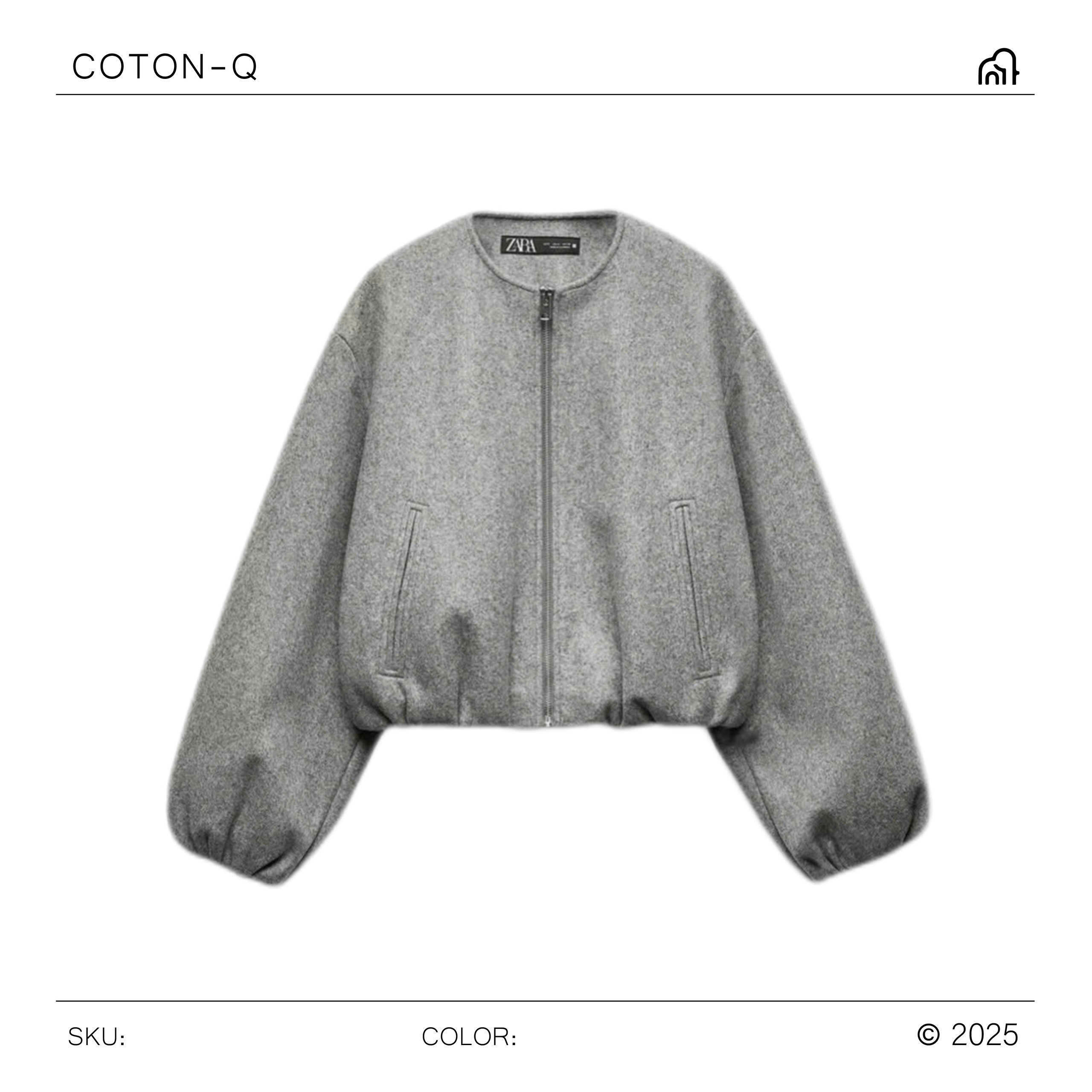 HK149 - Áo khoác bomber xám xịn