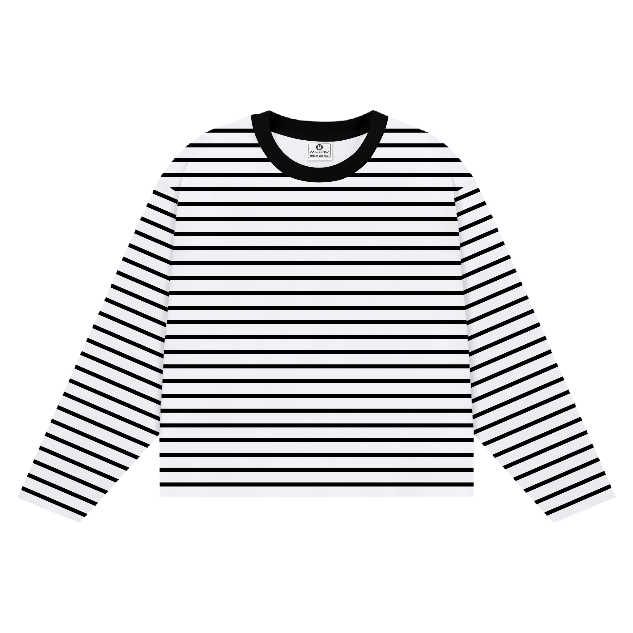 Áo tay dài form boxy Miucho cổ tròn vải thun rib thoáng mát AT00055_thumbnail_0