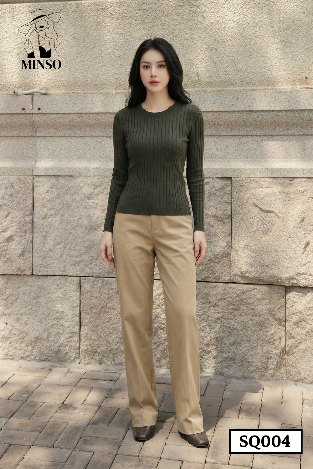 Quần Kaki dáng suông ống rộng SQ004