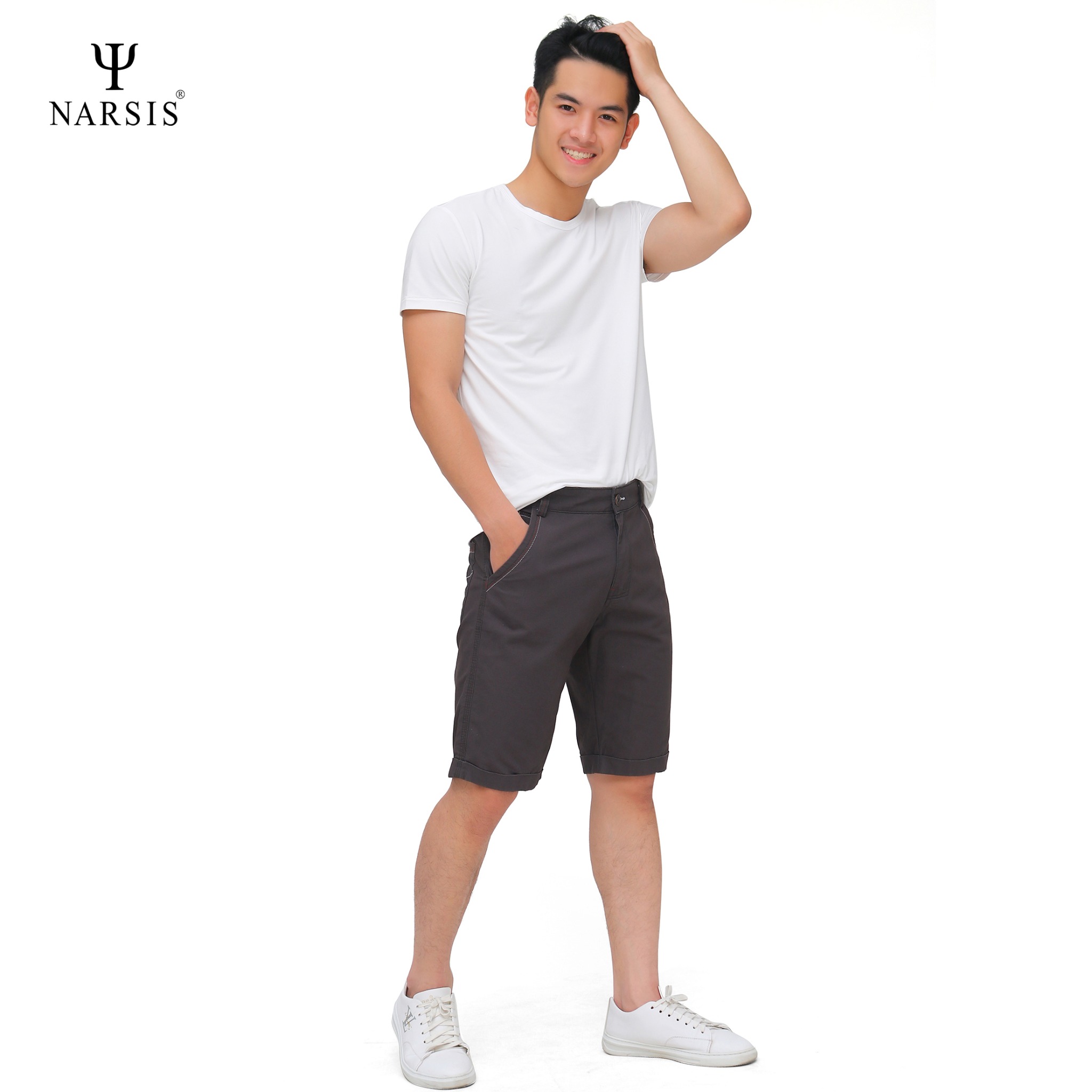 QUẦN SHORT NAM S6028 NARSIS VẢI KAKI BỀN, THOẢI MÁI, THỜI TRANG, PHONG CÁCH, THỜI TRANG, PHONG CÁCH_thumbnail_2