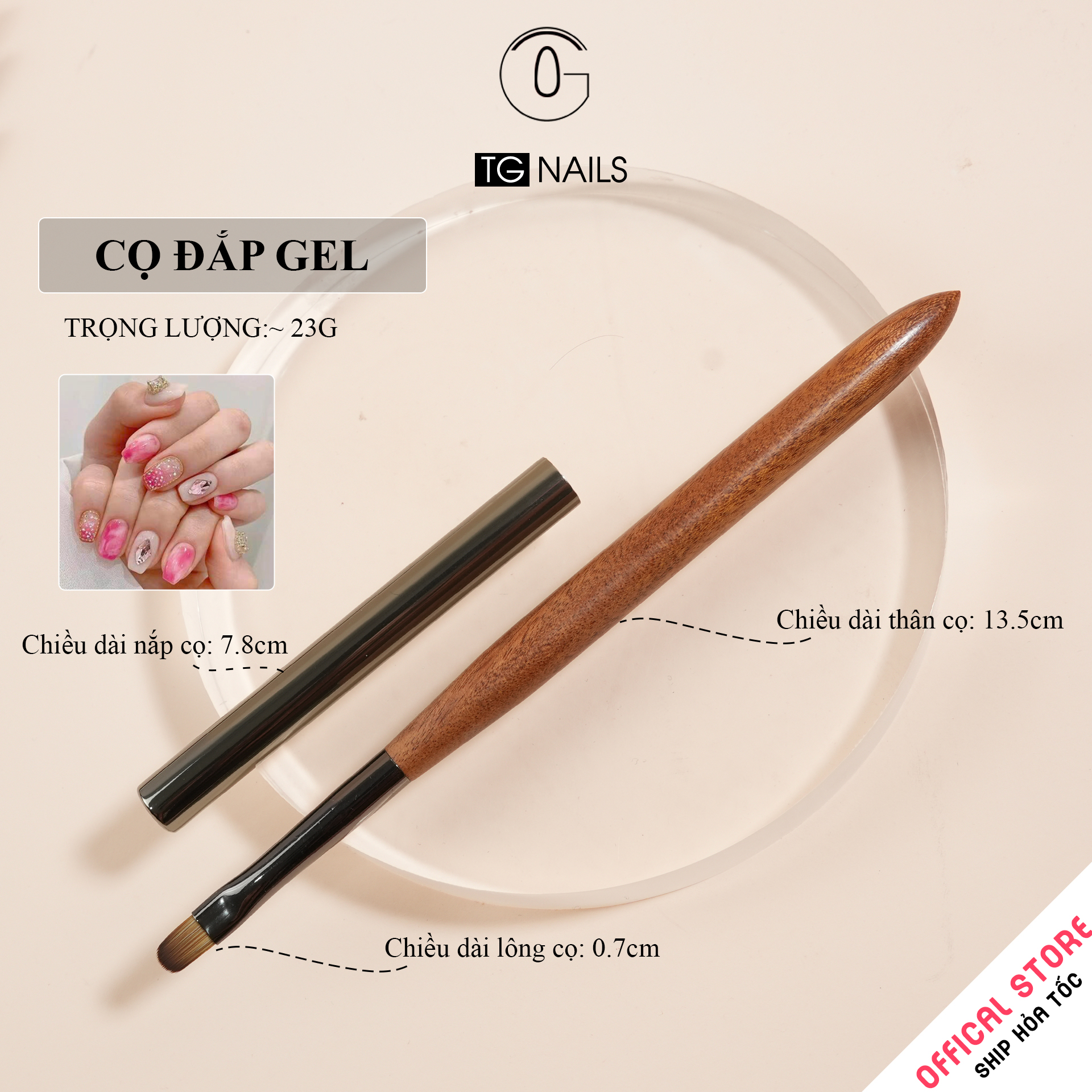 Cọ vẽ móng TG NAILS cán gỗ cao cấp_thumbnail_8