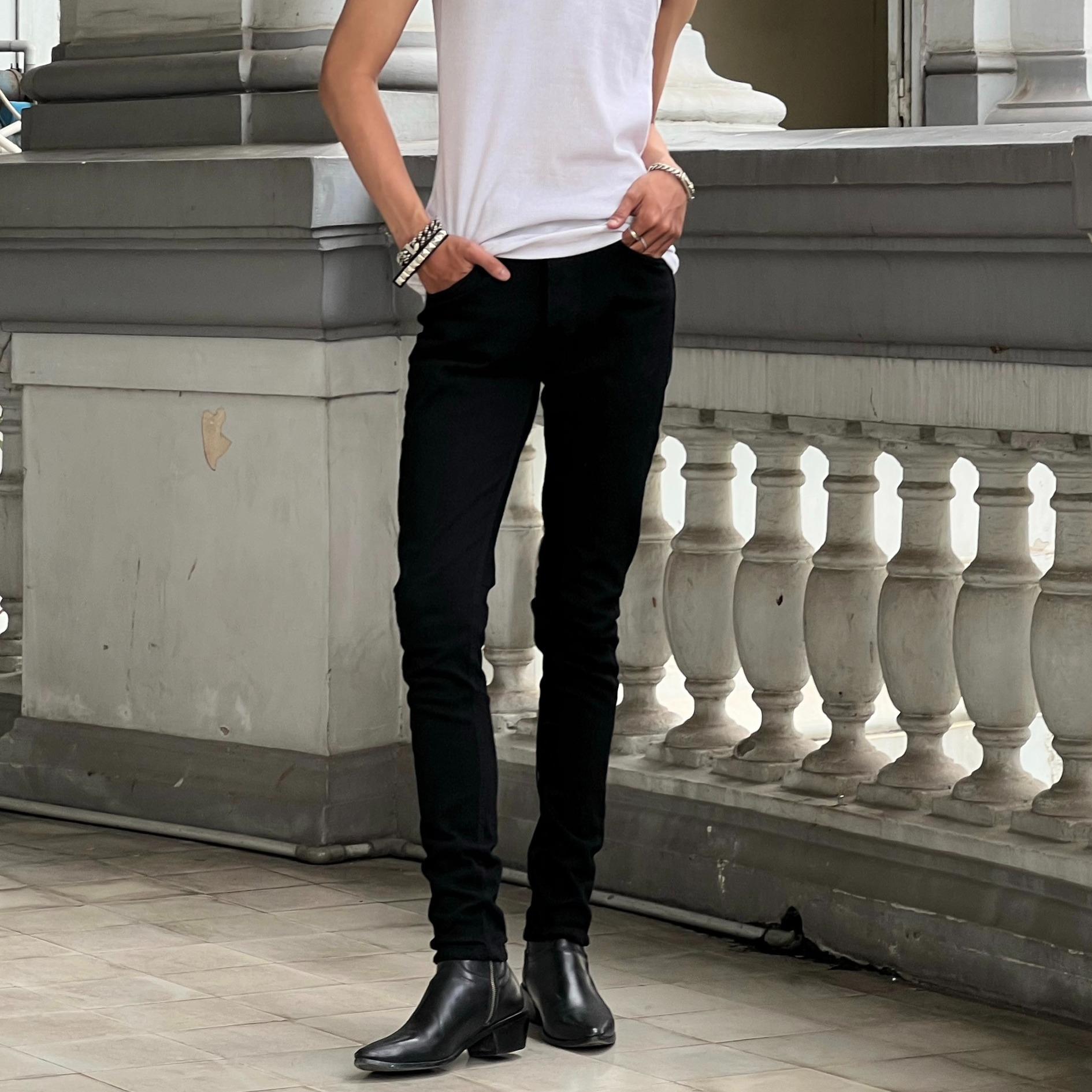 Quần Skinny Jeans đen trơn, Nhập khẩu chính hãng | Black Skinny Jeans_thumbnail_3