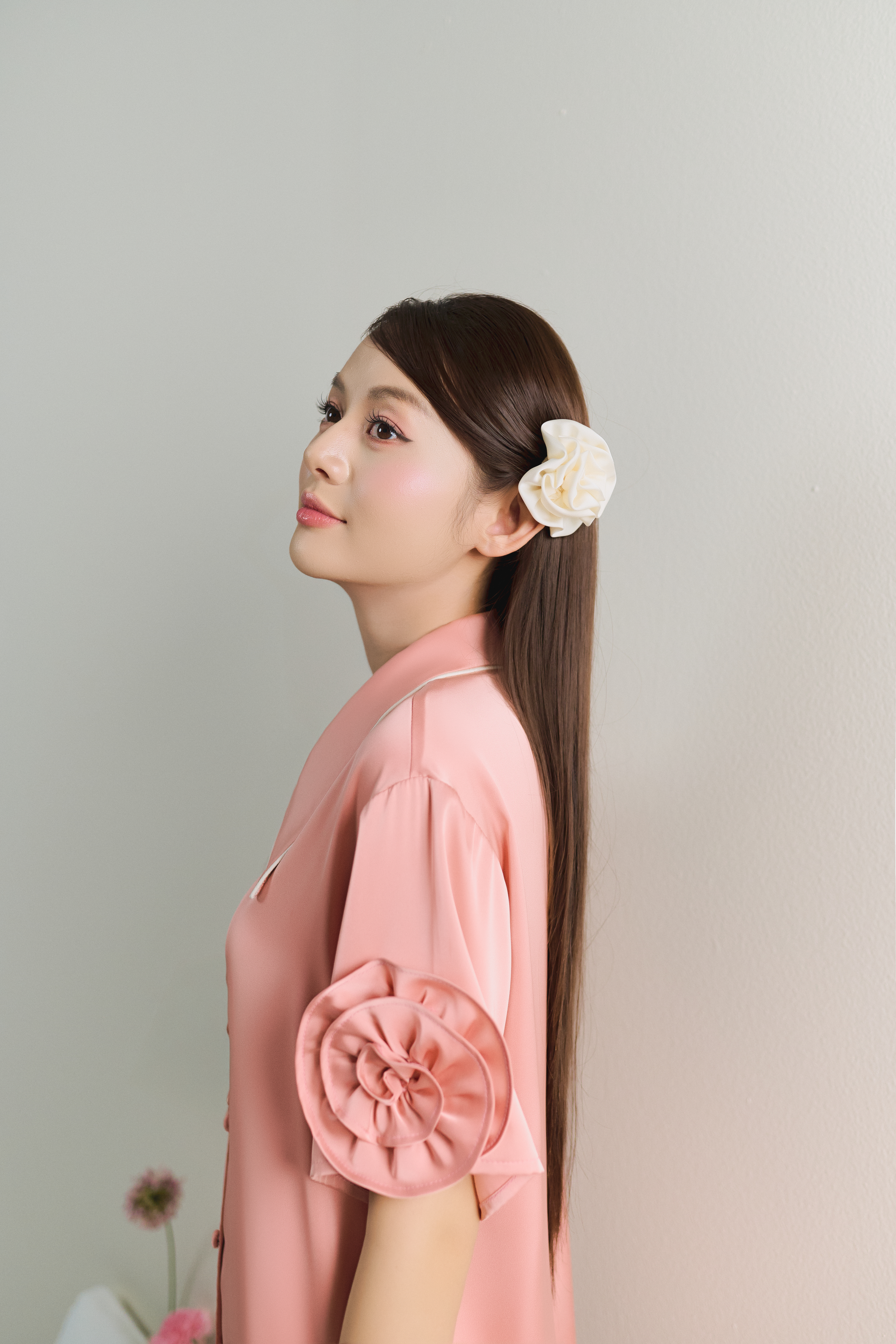 Bộ lụa áo cộc tay, quần dài BN610_thumbnail_2