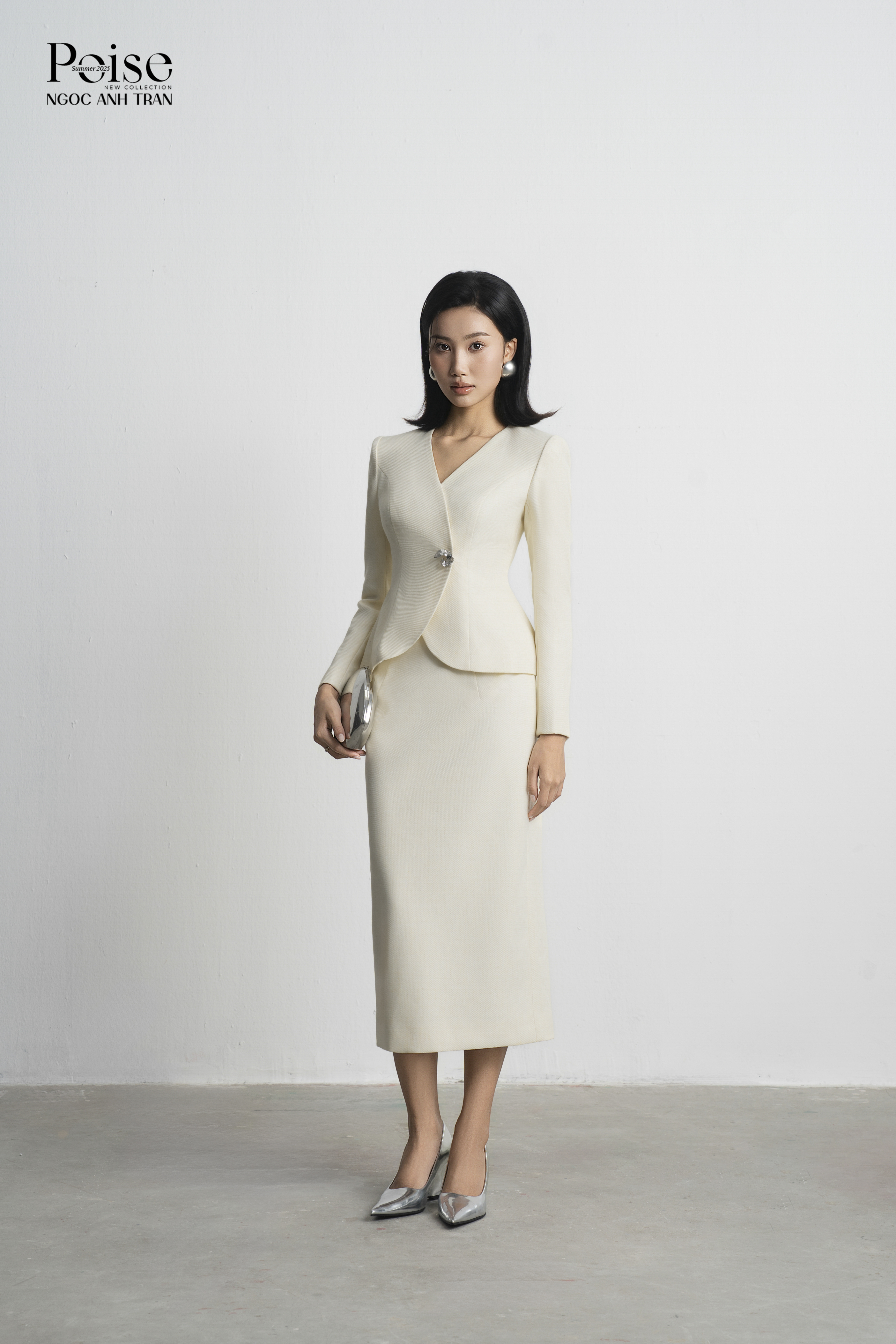 Set V041 - Set áo vest kem cổ V