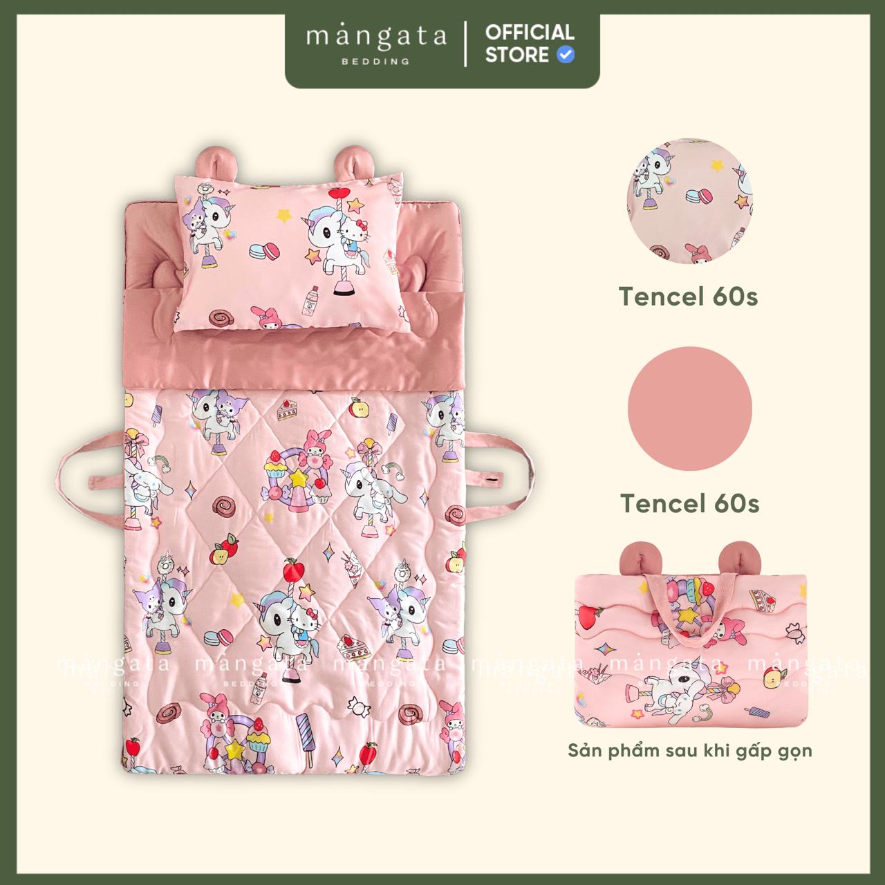 Mẫu Cinnamoroll Kuromi - Bộ chăn gối gấp gọn đi học