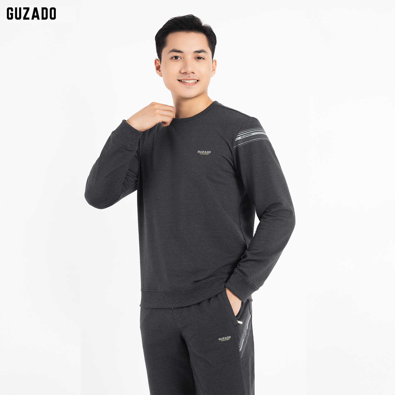 Bộ Quần Áo Nỉ Da Cá Nam GUZADO Mẫu Phối Sọc Premium GBN03_thumbnail_10