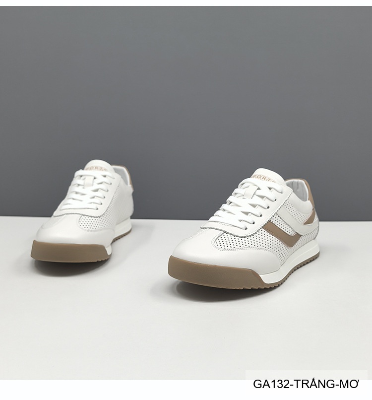 GA132 - Giày Sneaker Nam Phong Cách Hàn Quốc Đế Bằng Thoáng Khí Màu Trắng Xanh Lam & Trắng Mơ_thumbnail_14