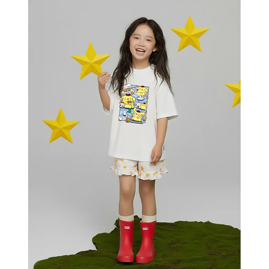 Áo thun bé gái hoạt hình dễ thương Kado vải cotton thoáng mát cổ tròn in artwork 2969_thumbnail_4