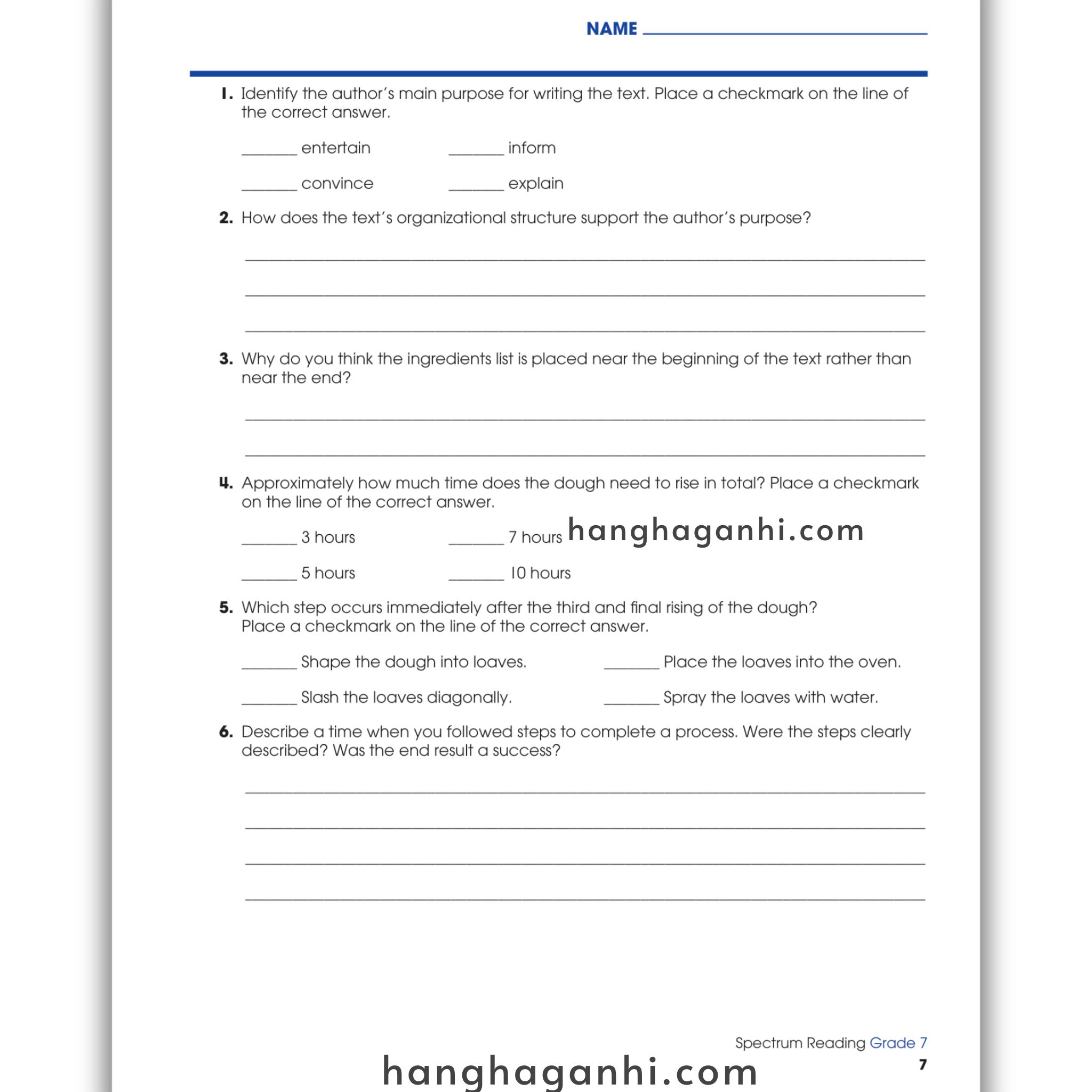 Sách Spectrum Reading Workbook Grade 7_thumbnail_13