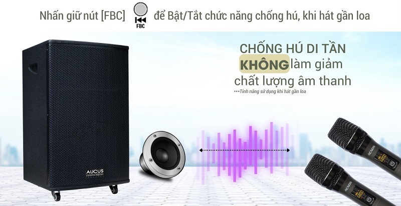 loa karaoke di động acnos aucus ak800 chống hú di tần