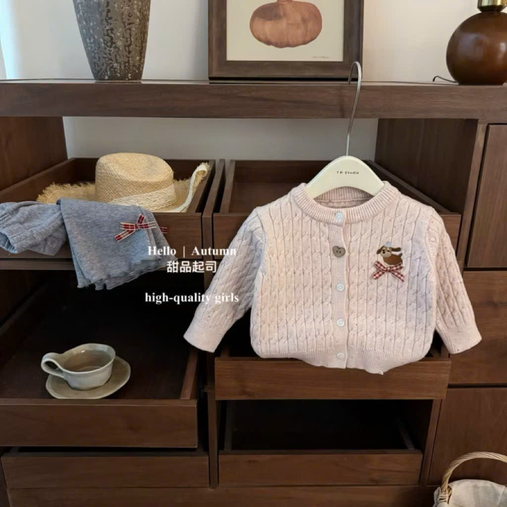 (M92) - Màu Hồng_ Áo len thêu cún màu hồng_thumbnail_0