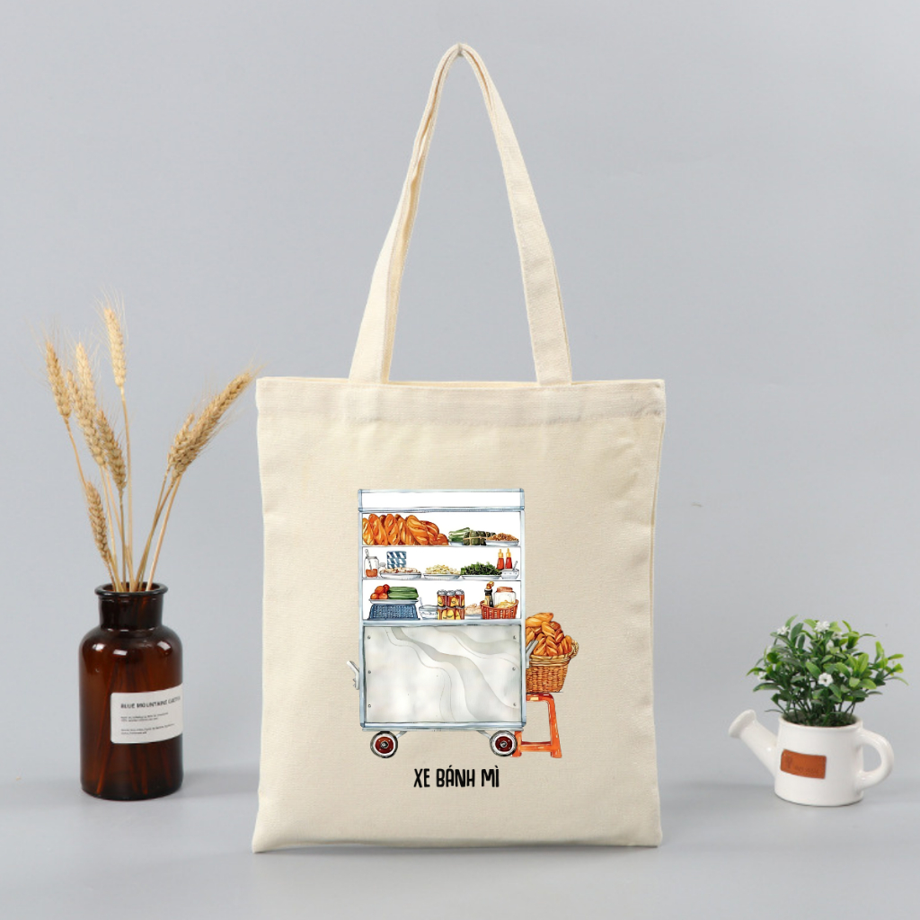 Túi tote vải canvas local brand We Tee Ẩm thực Việt Nam có khoá kéo và ngăn phụ - TOTE11_thumbnail_9