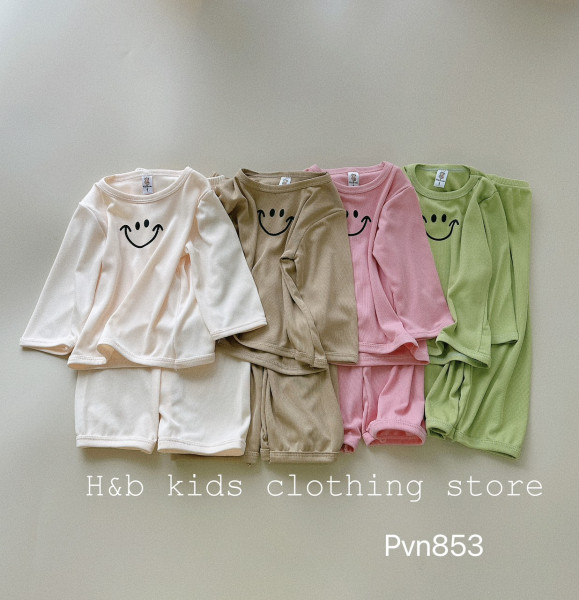 G21 BỘ DÀI TAY THUN TĂM MẶT CƯỜI- A105.45