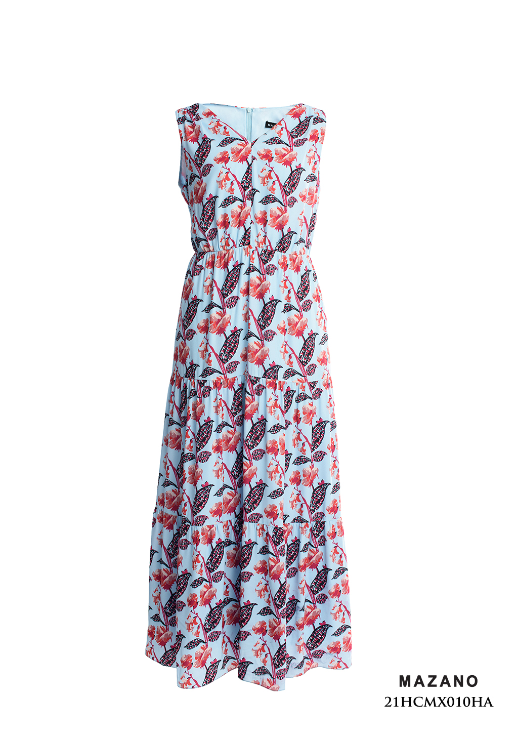 Đầm Maxi vải voan in hoa không tay_thumbnail_2