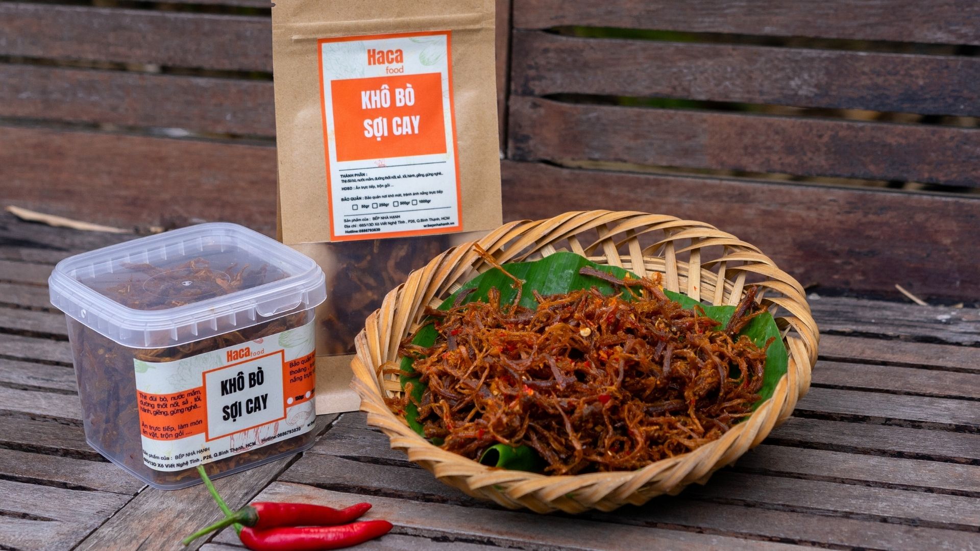 Khô bò xé sợi thịt đùi bò tươi sả thơm Bếp Nhà Hạnh