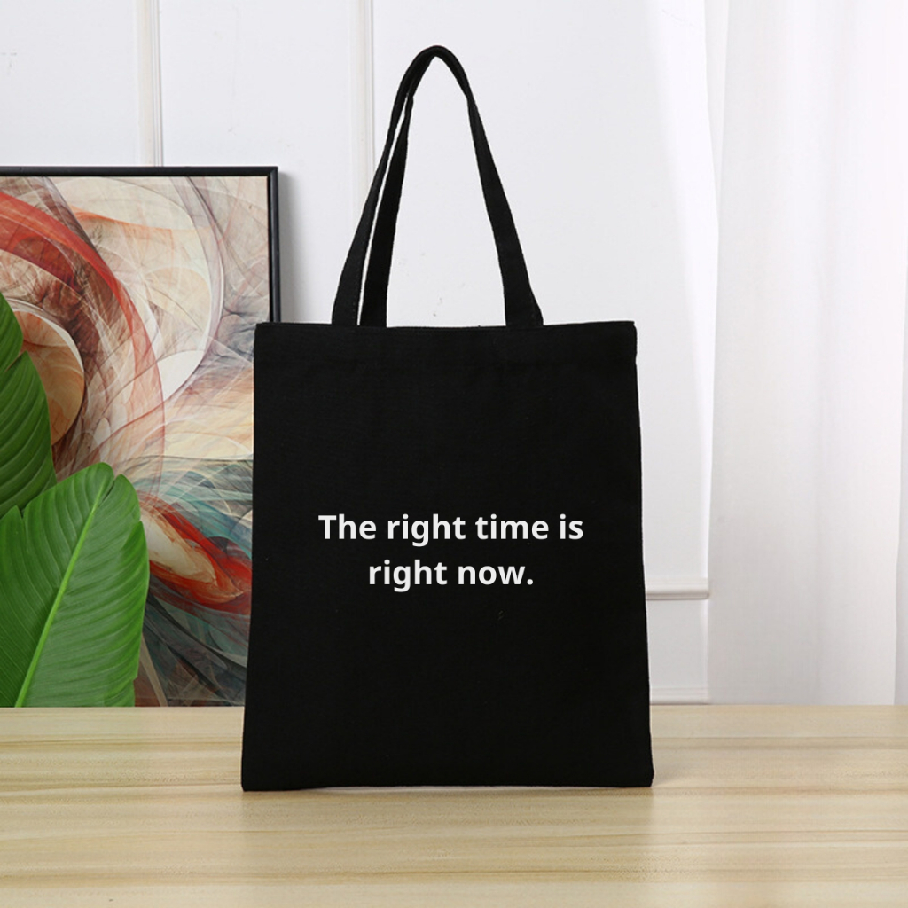 Túi tote vải canvas in chữ phong cách có khoá kéo và ngăn phụ, đi học, đi chơi - 𝐖𝐞 𝐓𝐞𝐞 TOTE14_thumbnail_10