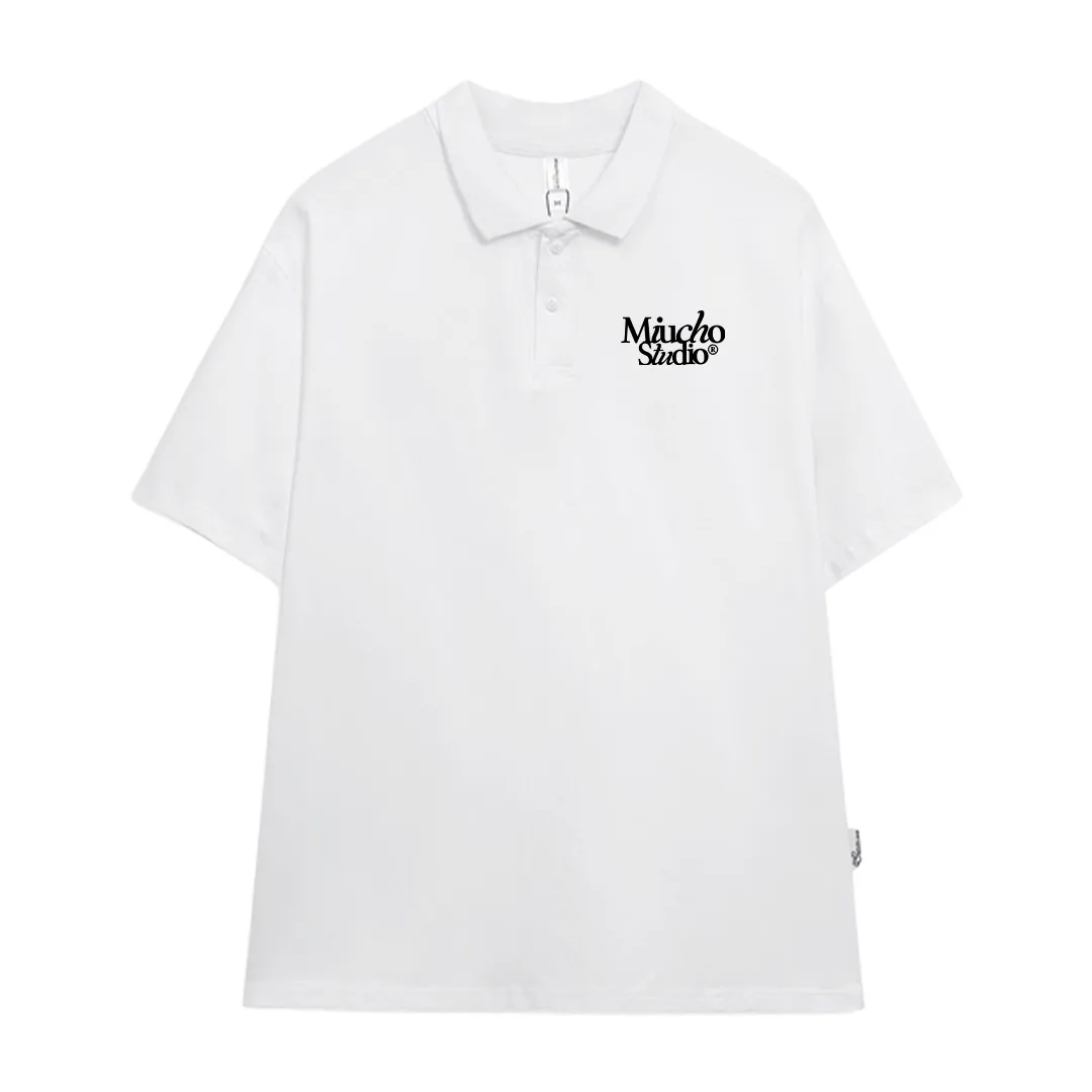 Áo polo form oversize basic 2476 Miucho tay ngắn cổ trụ vải cotton thoáng mát cao cấp_thumbnail_0