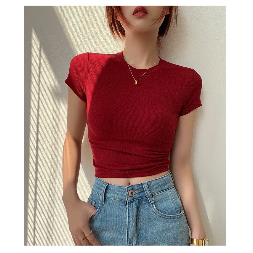 Áo thun nữ dáng ôm body chất vải Thun gân (thun tăm lạnh) co giãn 4 chiều - PH403310_thumbnail_1