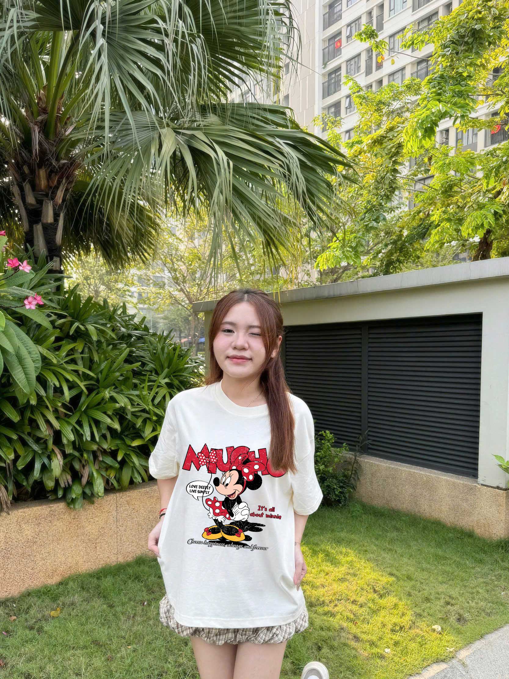 Áo thun boxy họa tiết hoạt hình AXD2370 Miucho chất vải cotton thoáng mát tay ngắn cổ tròn_thumbnail_6