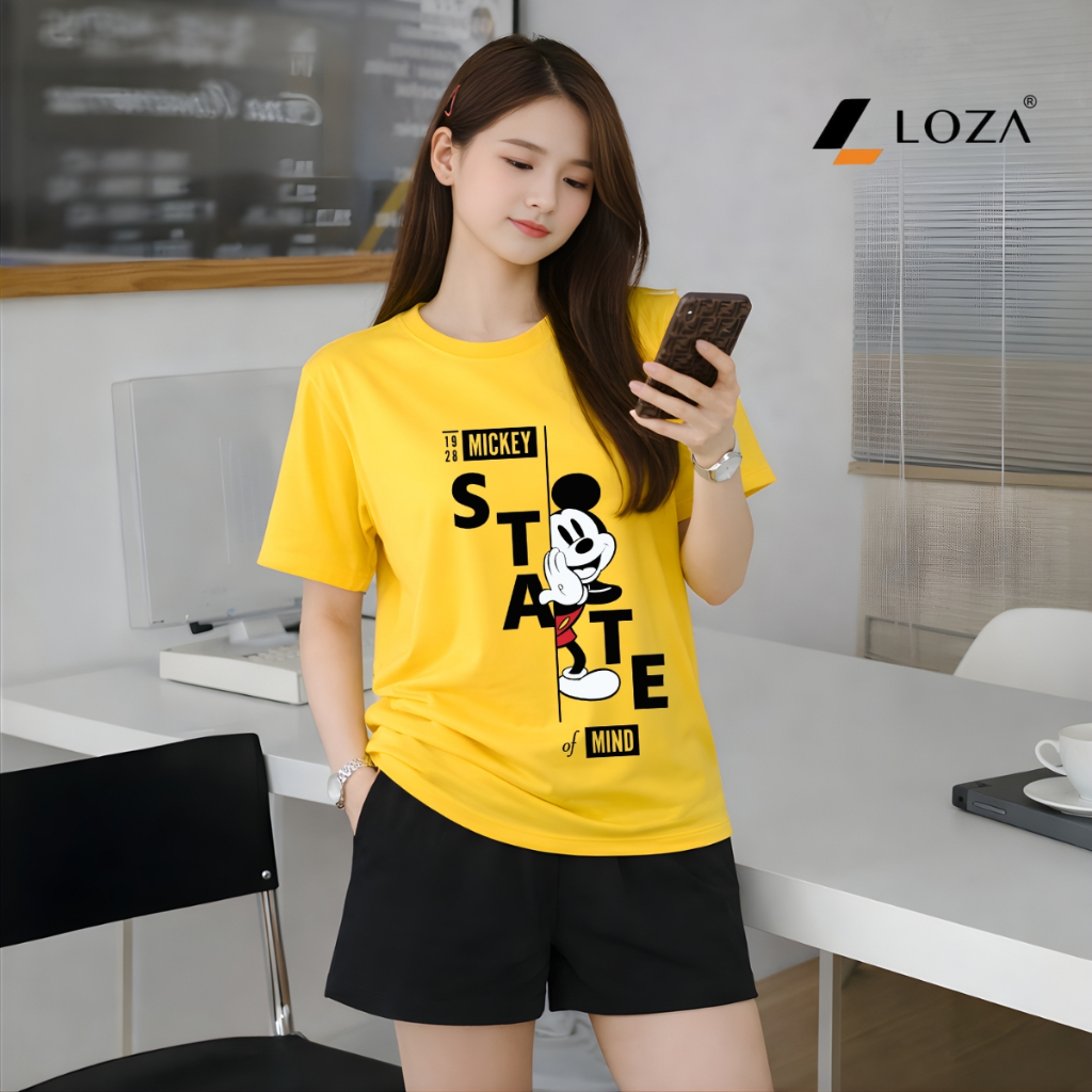 [[Form rộng] Bộ đồ nữ Loza dáng rộng hình Mickey - Loza TB35-BP631_thumbnail_4