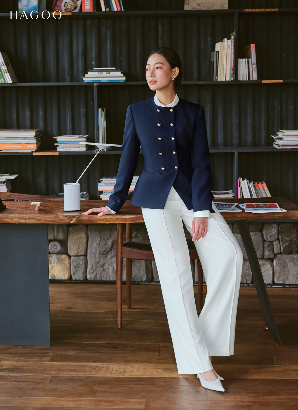 Quần suông bấu li cạp quai nhê HAGOO