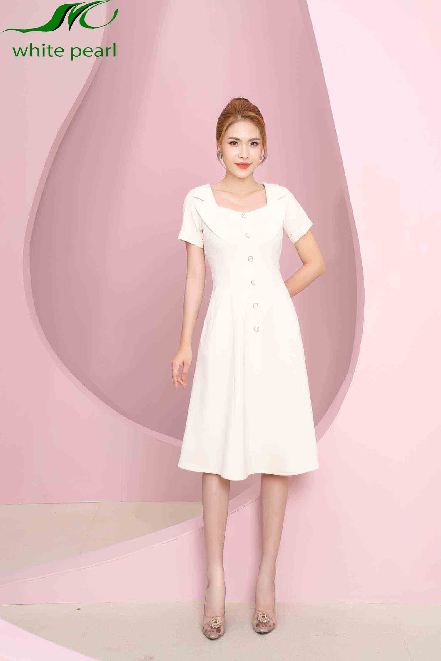 Đầm 7T cổ 2 ve lục giác Xanh - cái_thumbnail_0