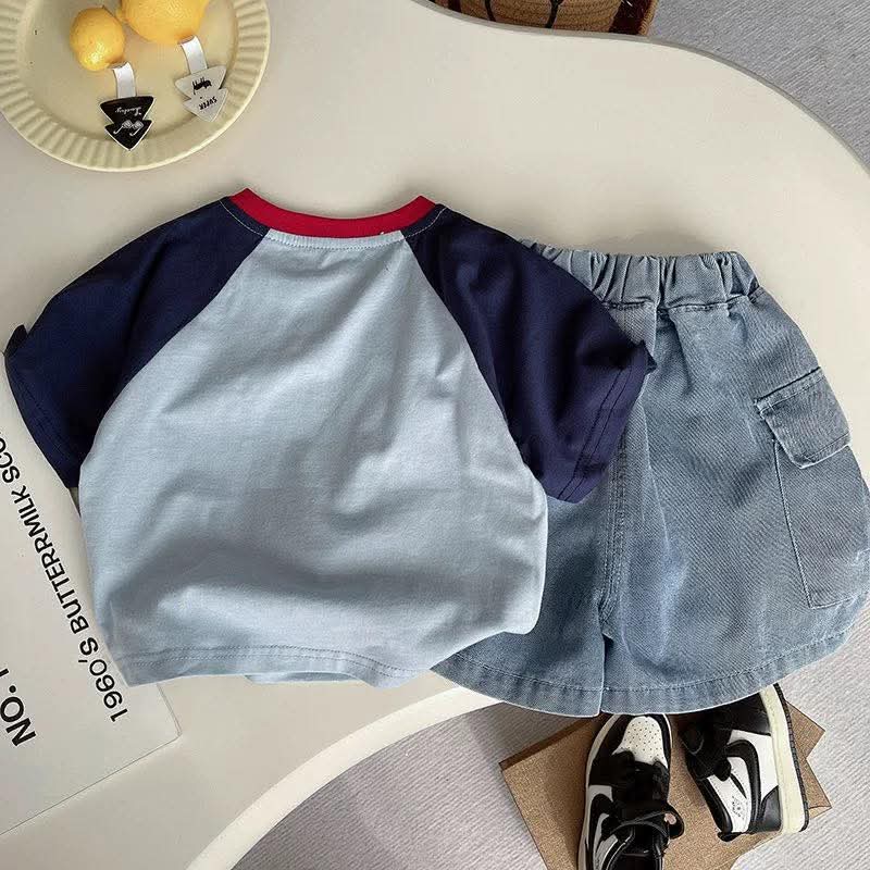 Set bộ quần jean phối màu xanh MATE_thumbnail_1