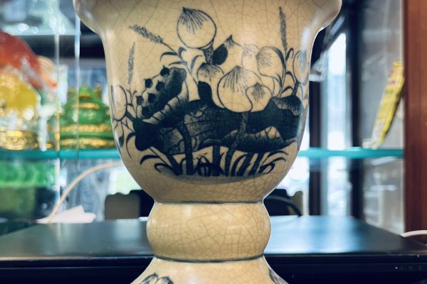 Ly Đựng Phật Thủ Men Rạn Vẽ