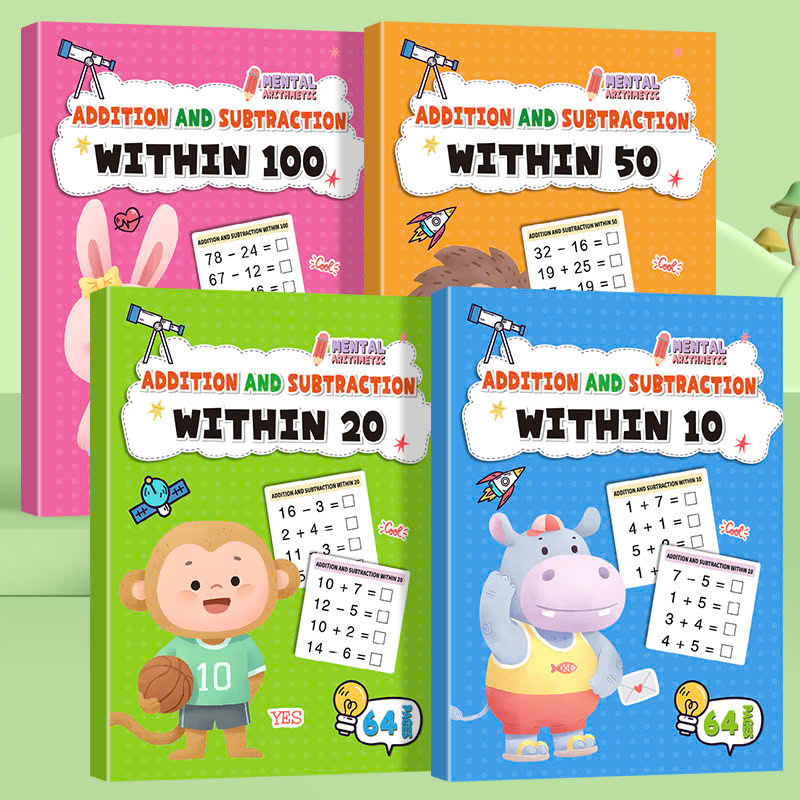 Toán cộng trừ mầm non, tiền tiểu học Mental Arithmetic within 20,50,100