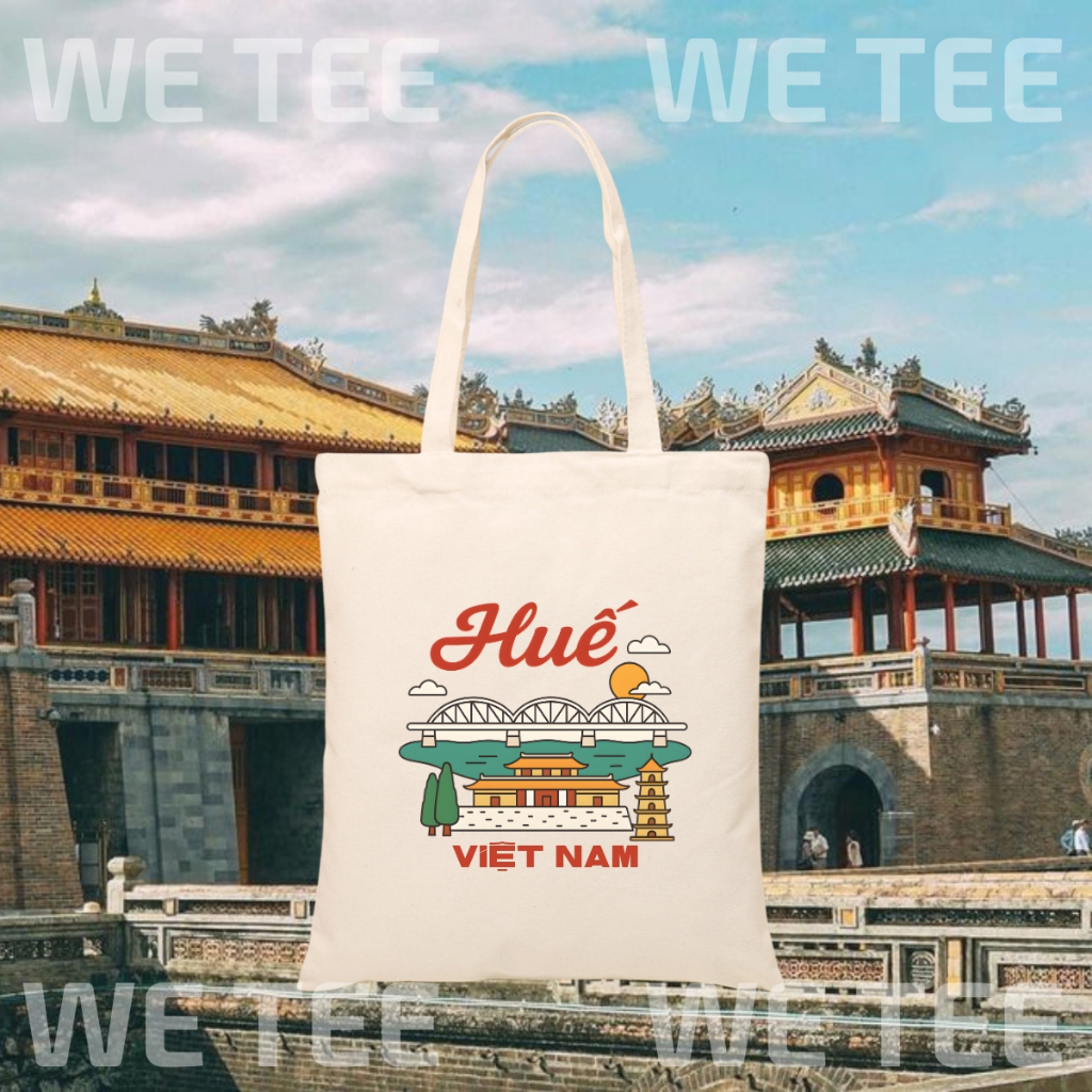 Túi tote vải canvas du lịch Việt Nam có khoá kéo và ngăn phụ, đi chơi du lịch - 𝐖𝐞 𝐓𝐞𝐞 TOTE09_thumbnail_12