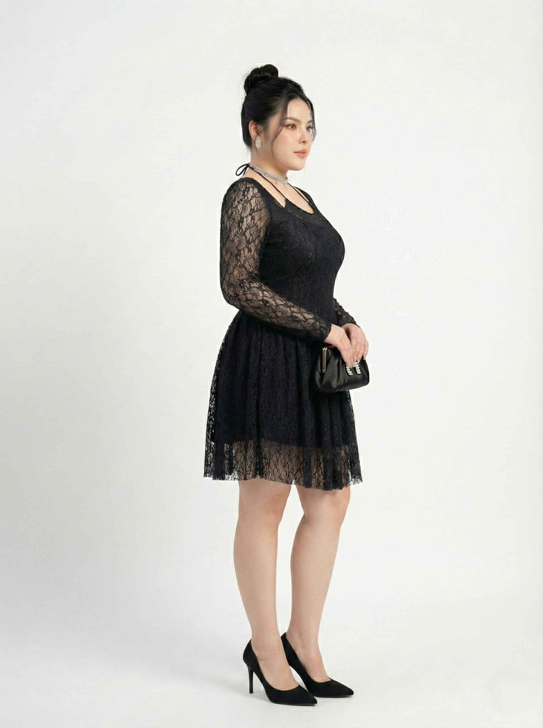 BIGSIZE NỮ -Đầm thun kiểu cổ yếm V-DA200_thumbnail_5