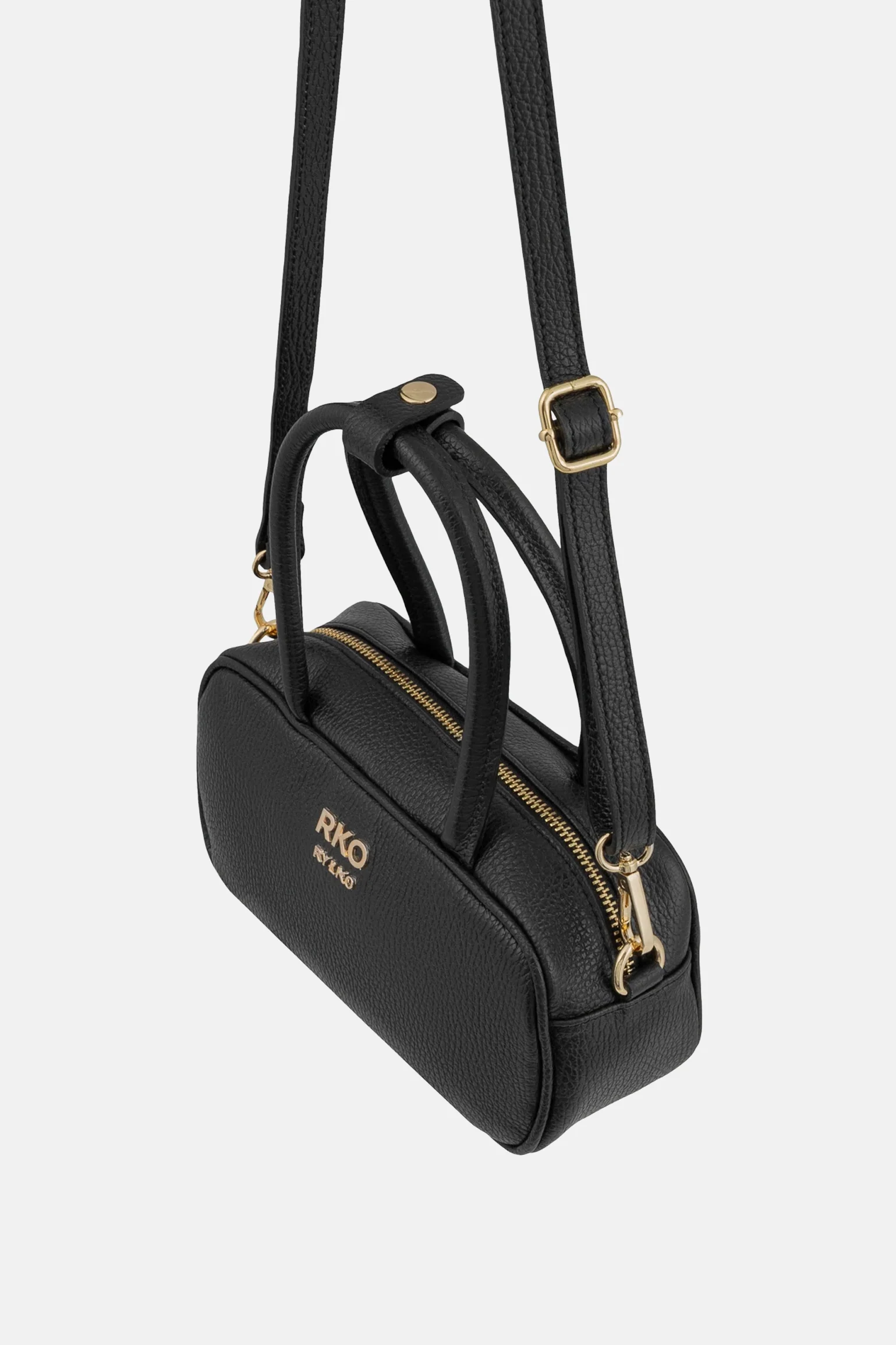 Black Leather Baguette Bag_thumbnail_2