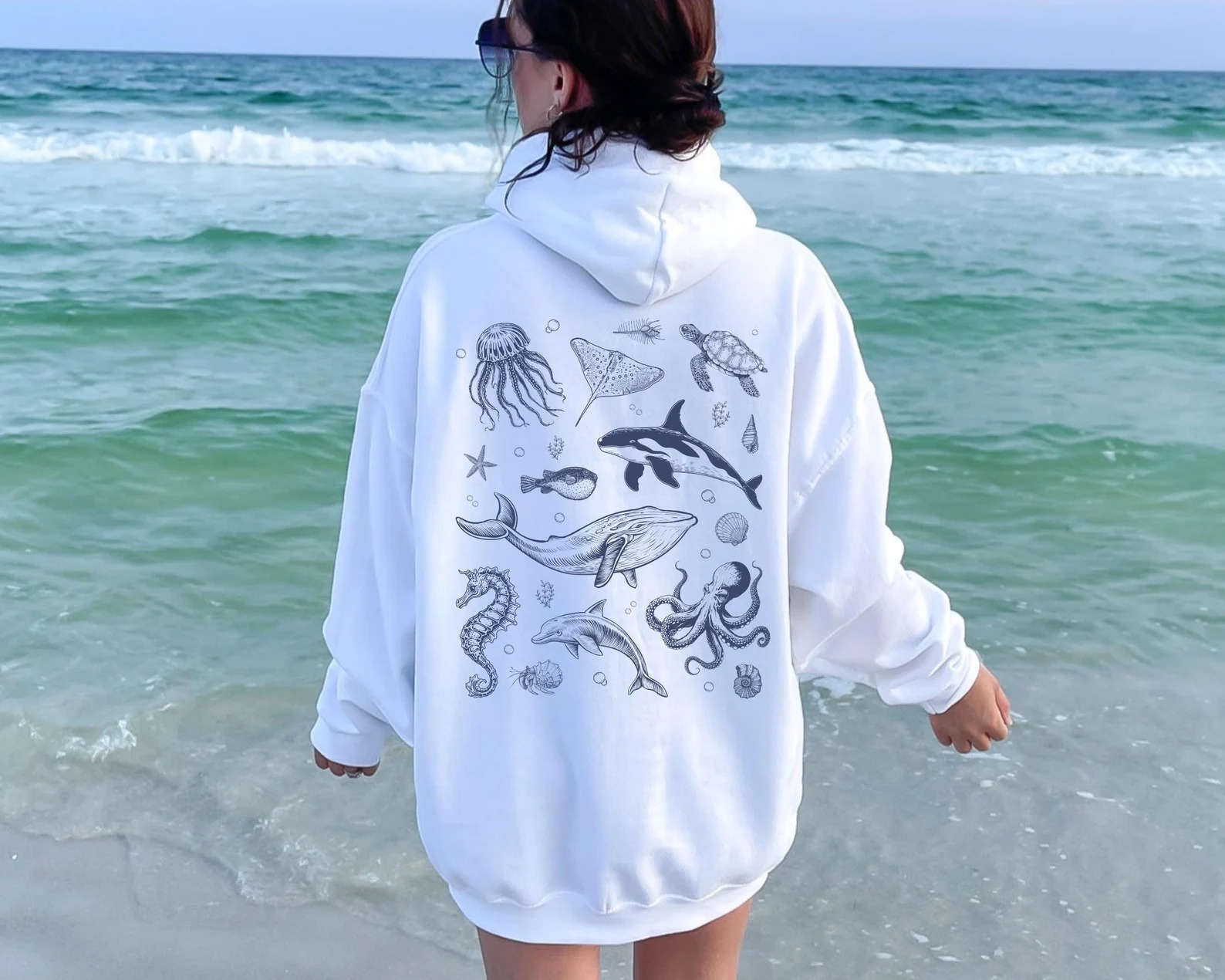 Comfortable Hoodie with Artistic Back Print