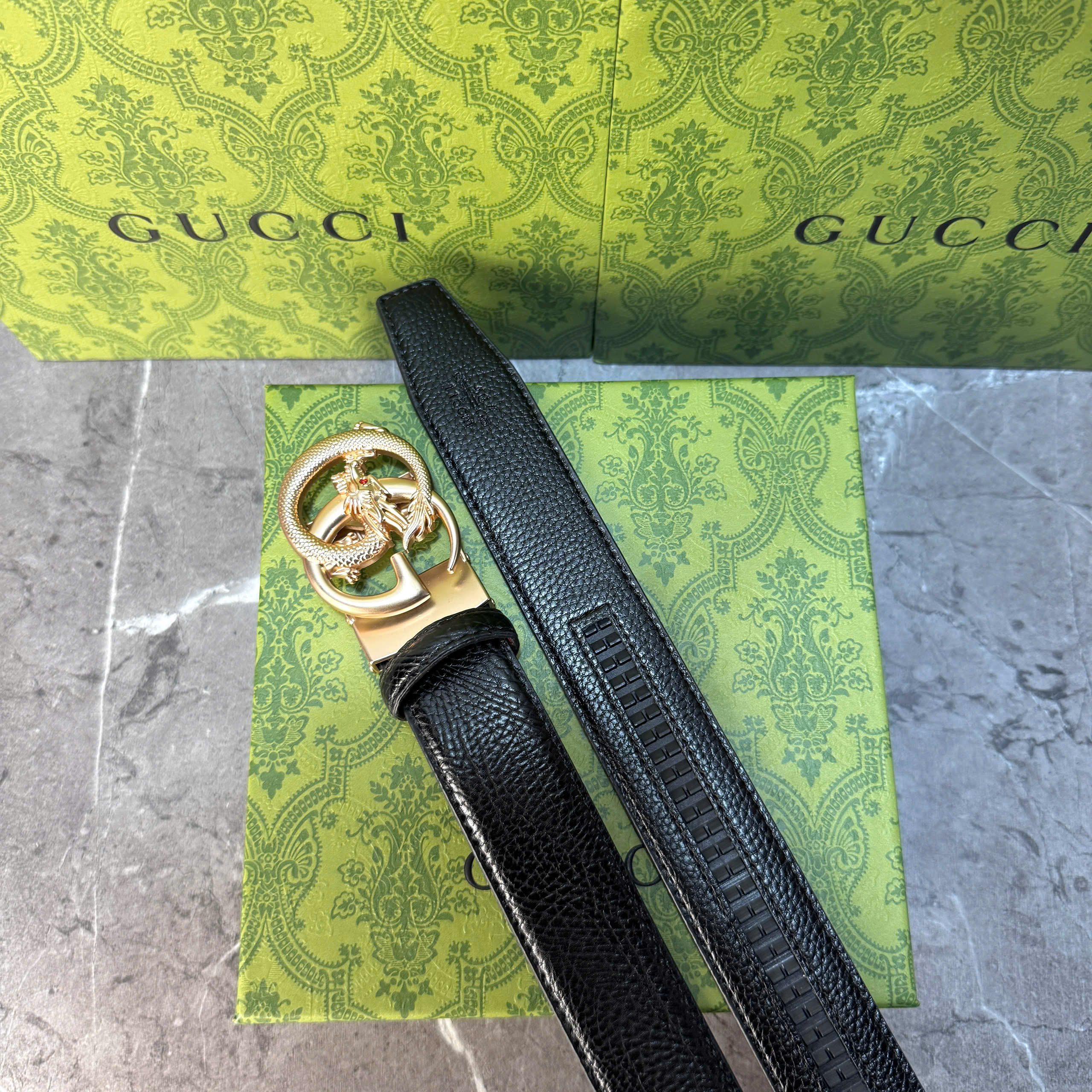 Thắt lưng Gucci Dragon Buckle Leather Belt_thumbnail_4