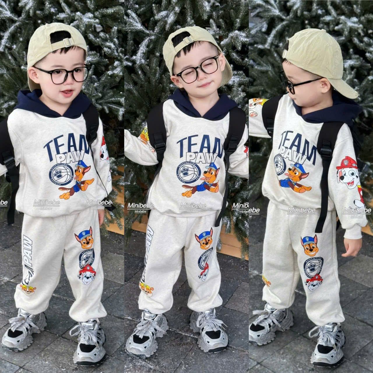 R80 BỘ DÀI TAY HOODIE TEAM PAW- A210.405