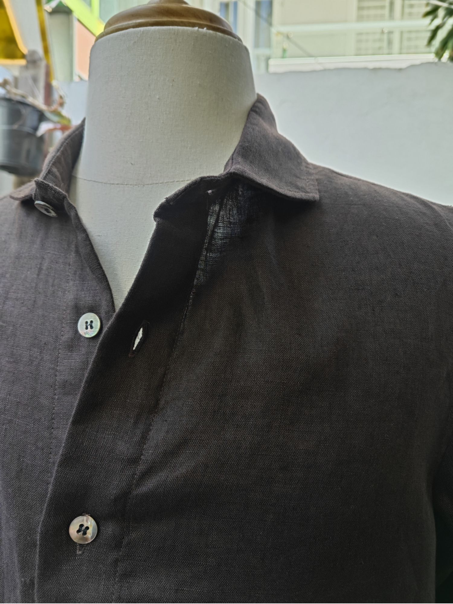 Sơ mi 100% linen tay dài cổ kiểu Ý_thumbnail_3