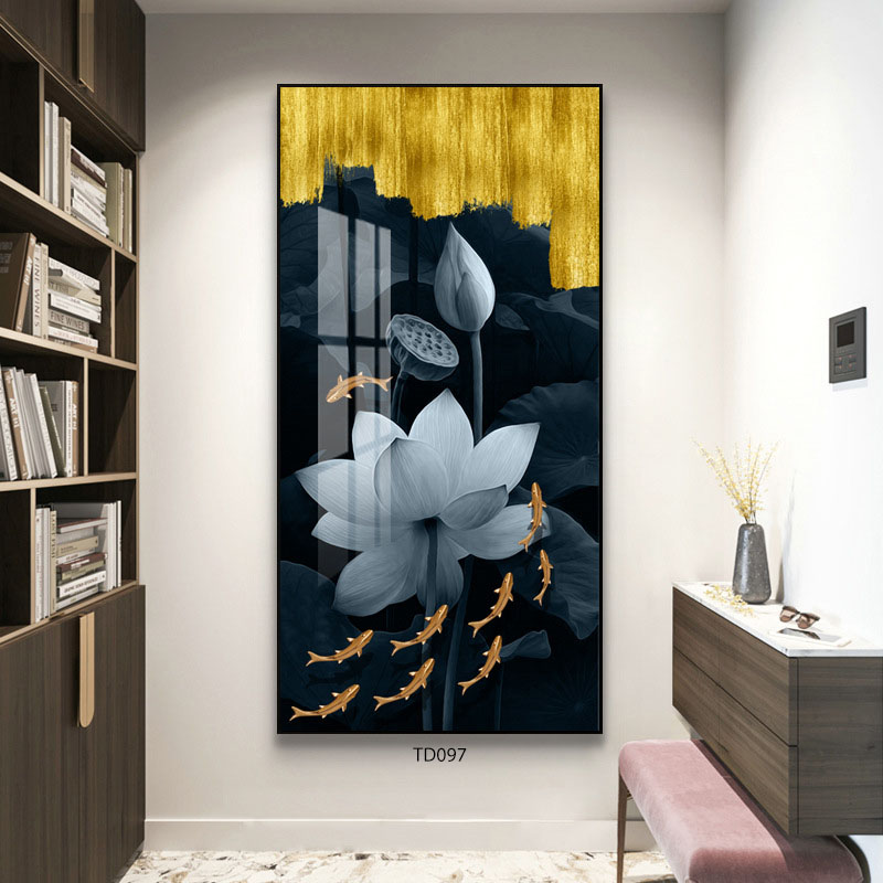 Tranh đứng tráng gương cá và hoa sen_thumbnail_5