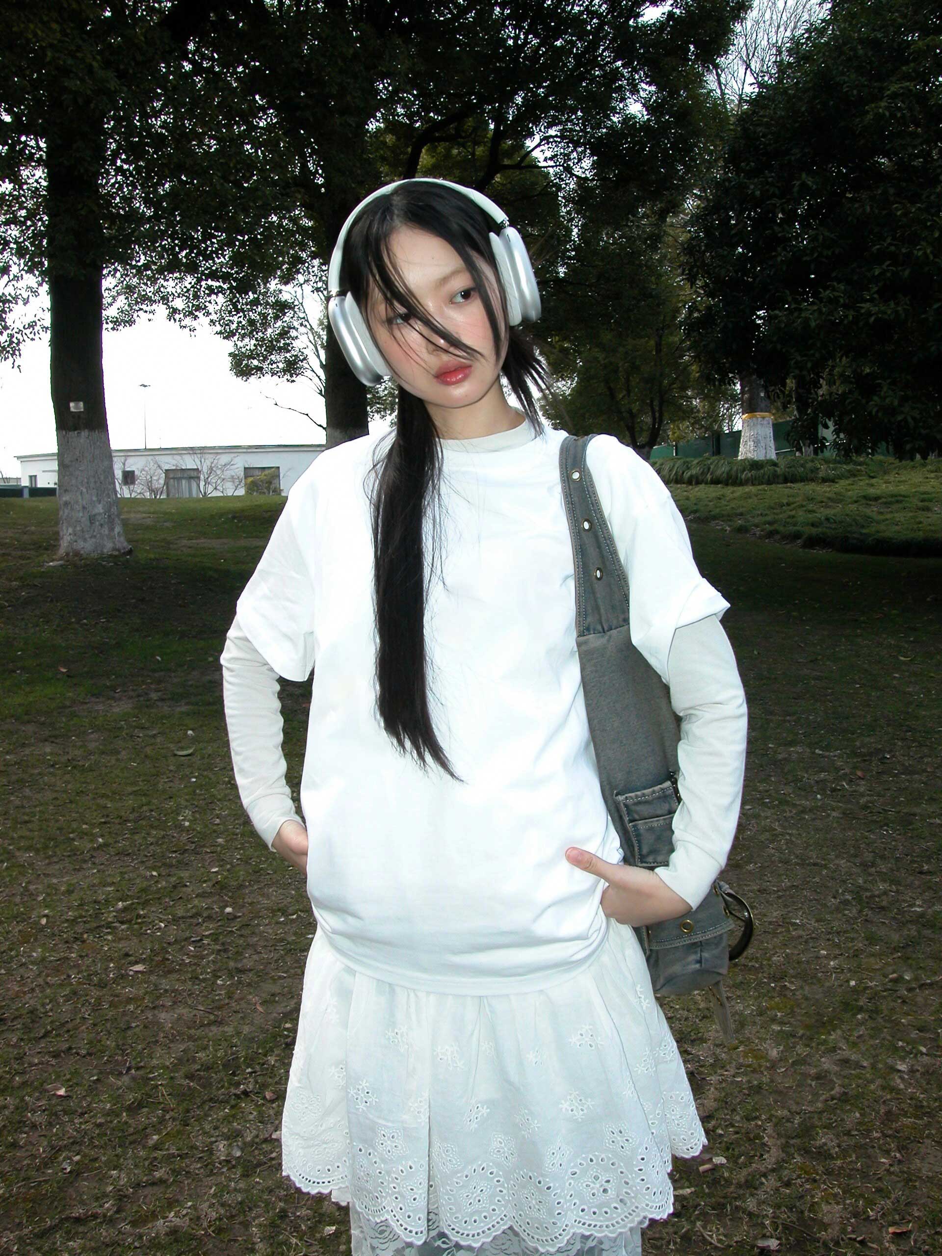 Áo thun trơn form rộng ATT01 Miucho vải cotton cổ tròn in basic Top Trắng_thumbnail_3