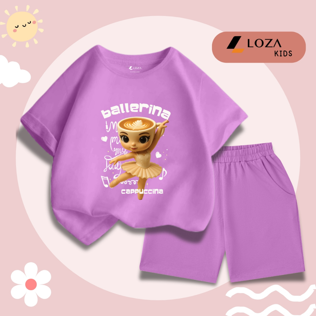 Bộ đồ bé gái in hình 'BALLERINA CAPPUCCINA' -  Loza Kids SB405_thumbnail_5