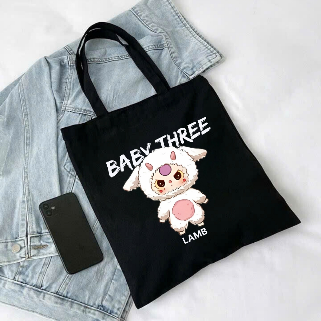 Túi tote Baby Three V3 - Túi Baby Three canvas 33x37cm có túi phụ đựng vừa A4, laptop - LOZA TOTE16_thumbnail_23