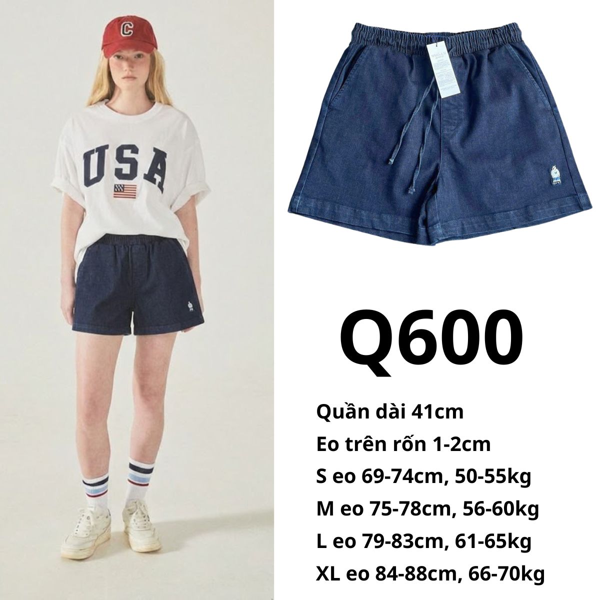 Q600- QUẦN ĐÙI JEANS NỮ