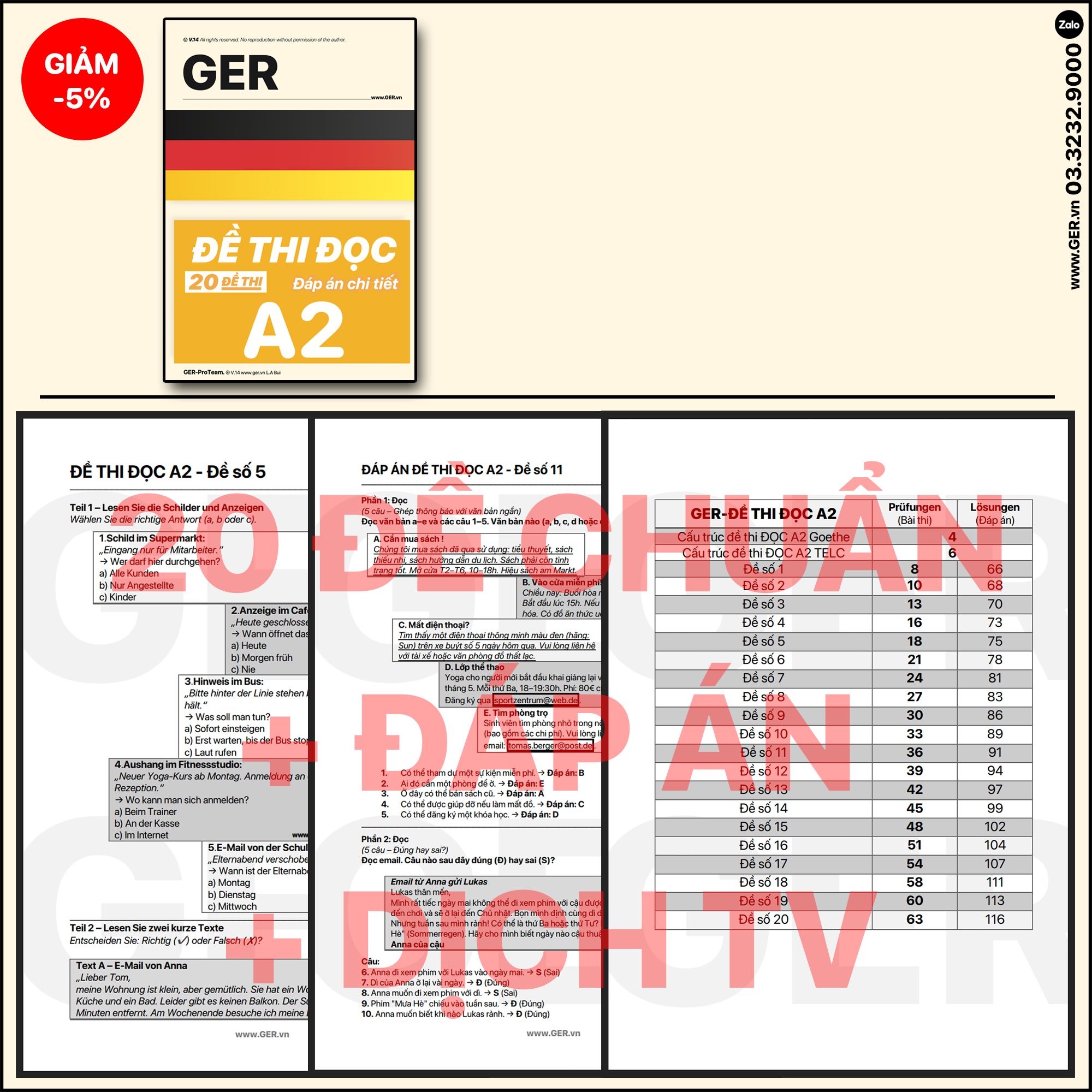 Đề Thi Đọc Tiếng Đức A2