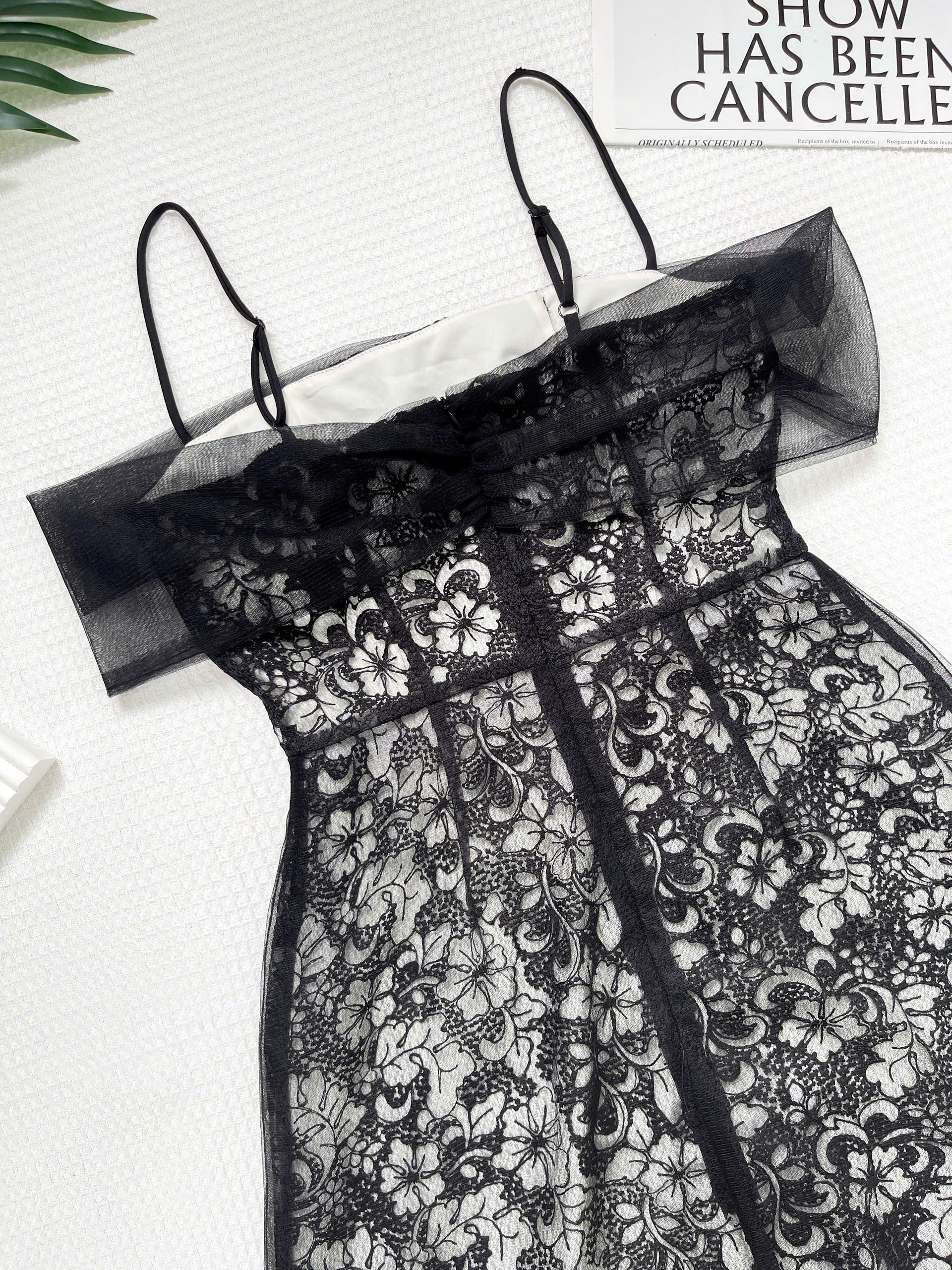 Đầm ren hoa dáng ngắn phối lưới bigsize DA165 dành cho nàng béo mập từ 55-95kg_thumbnail_7