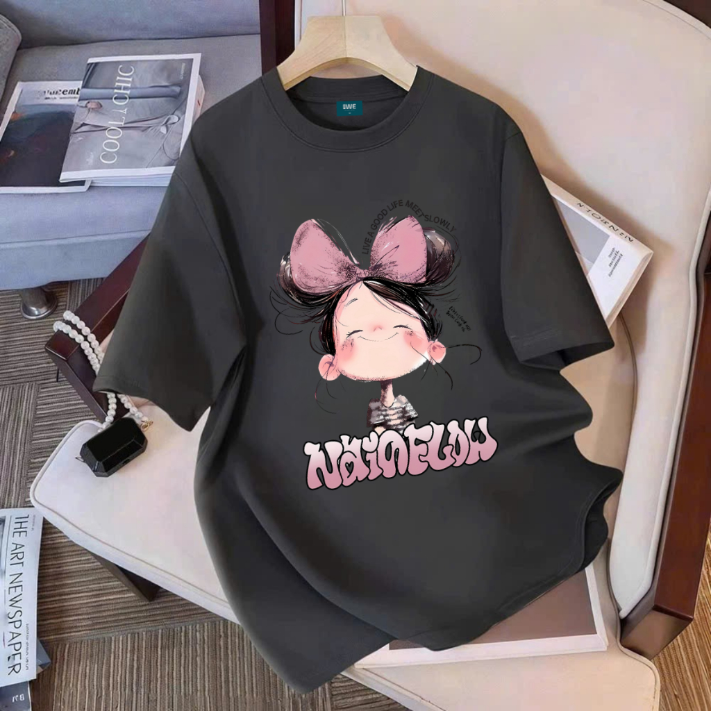 Áo thun hot trend hình cô gái tóc xù local brand We Tee dáng oversize rộng nhiều mẫu - WE TEE T025_thumbnail_7