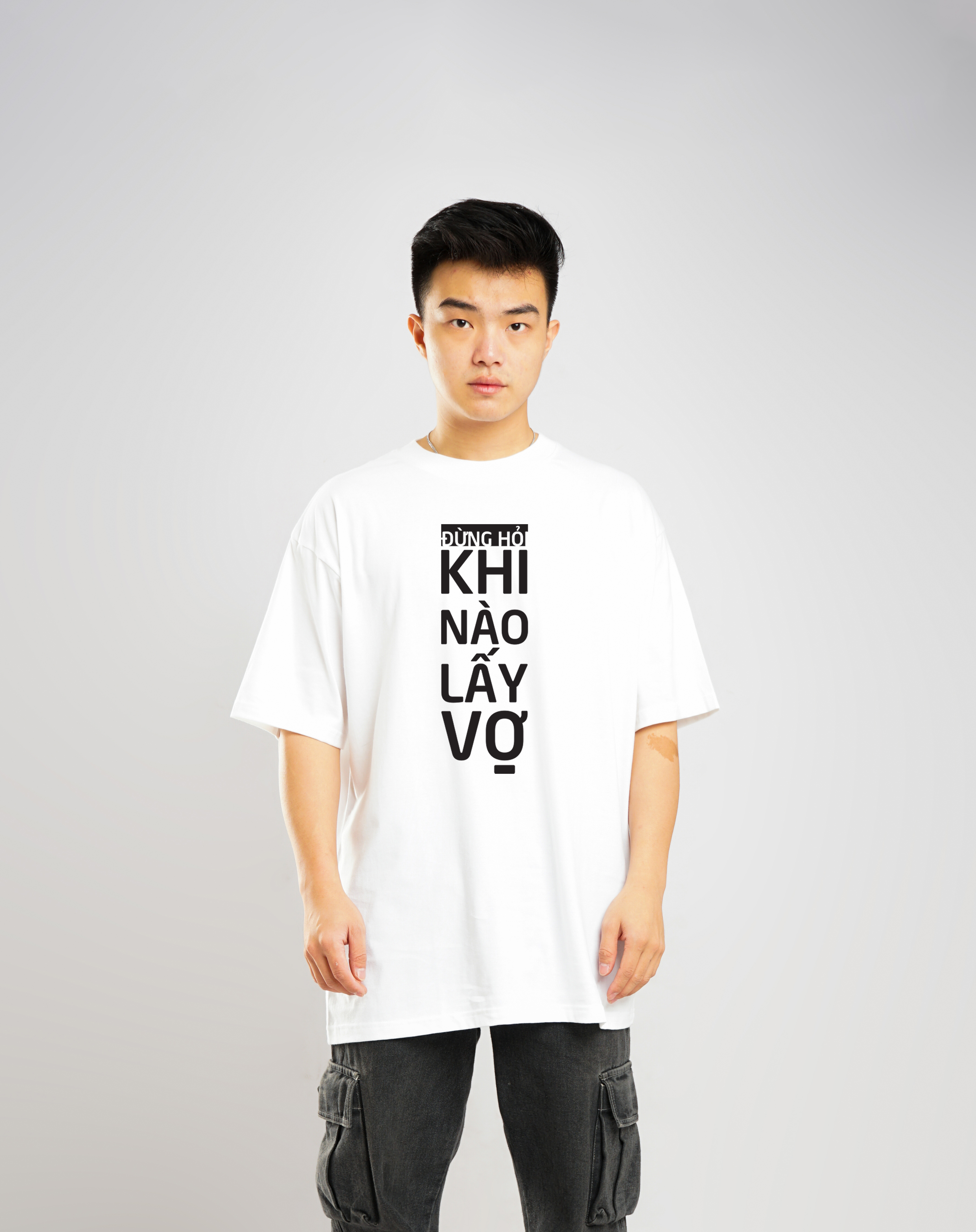 Áo thun Tết nam nữ "đừng hỏi khi nào lấy vợ" - 100% Cotton