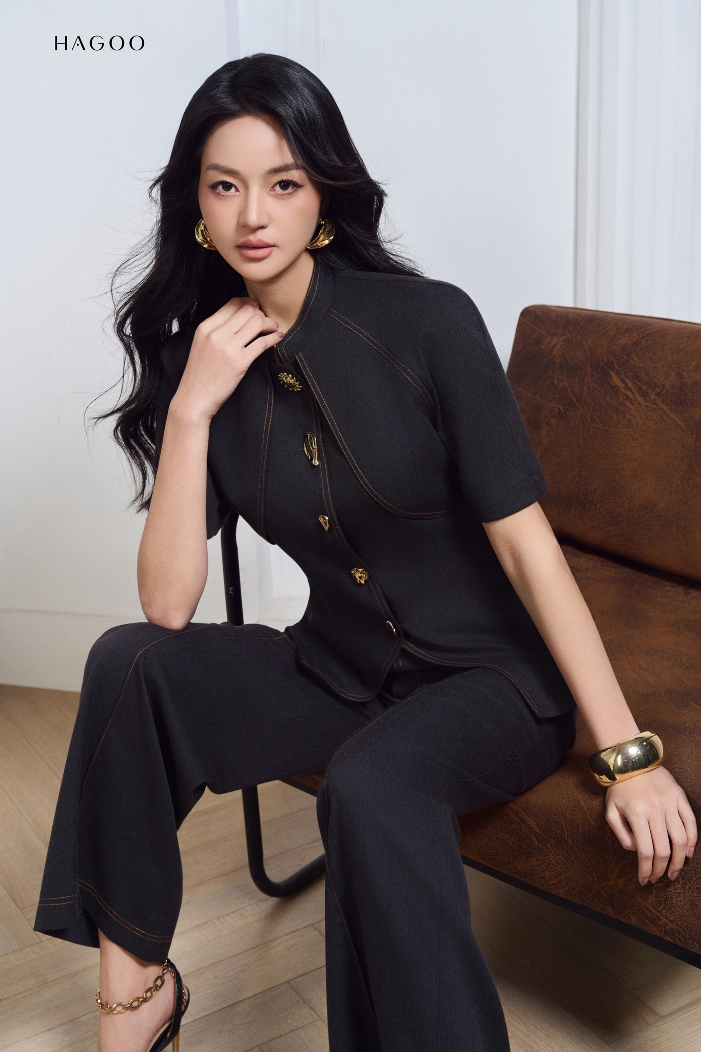 Sét bò lụa diễu chỉ khuy thiết kế HAGOO_thumbnail_3