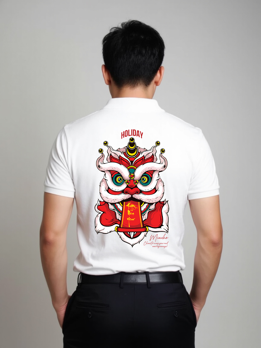 Áo polo nam form vừa 1899 Miucho Iconic vải cá sấu đứng form thoáng mát in artwork_thumbnail_7