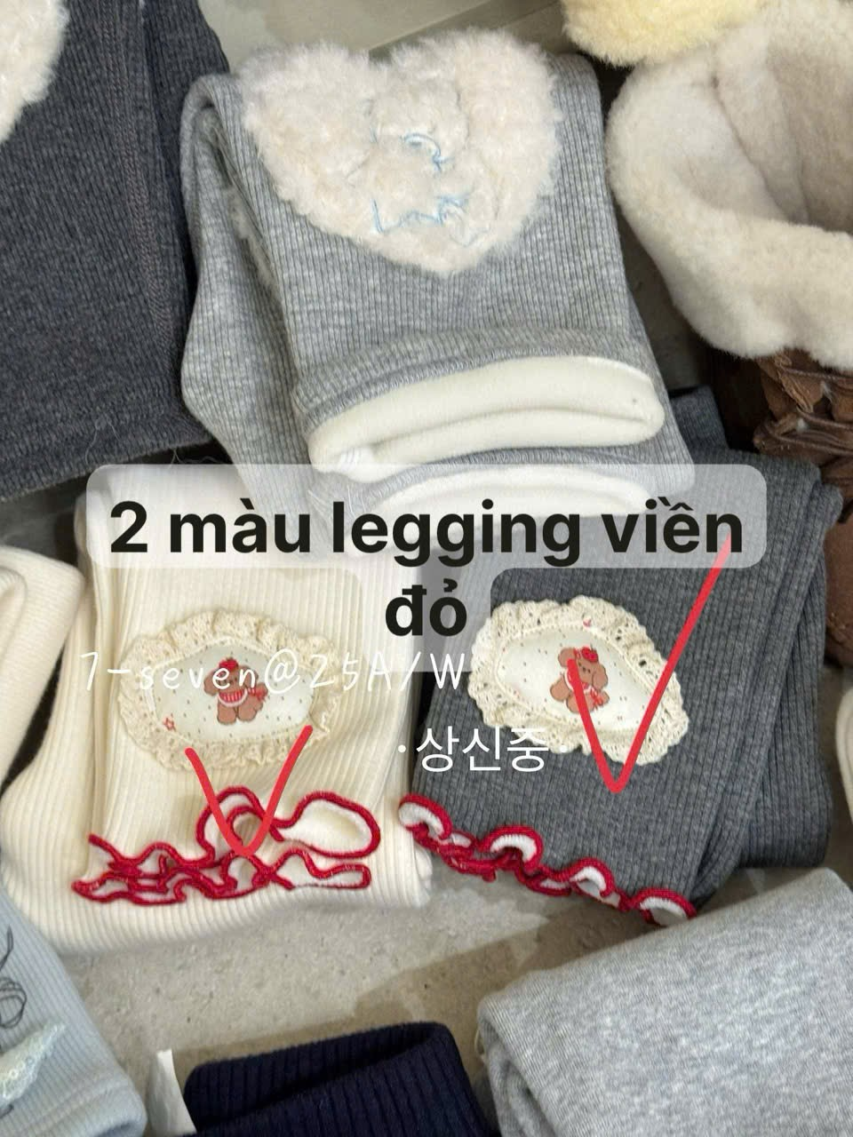 (Q182) Quần legging xám gấu thêu Seven_thumbnail_0