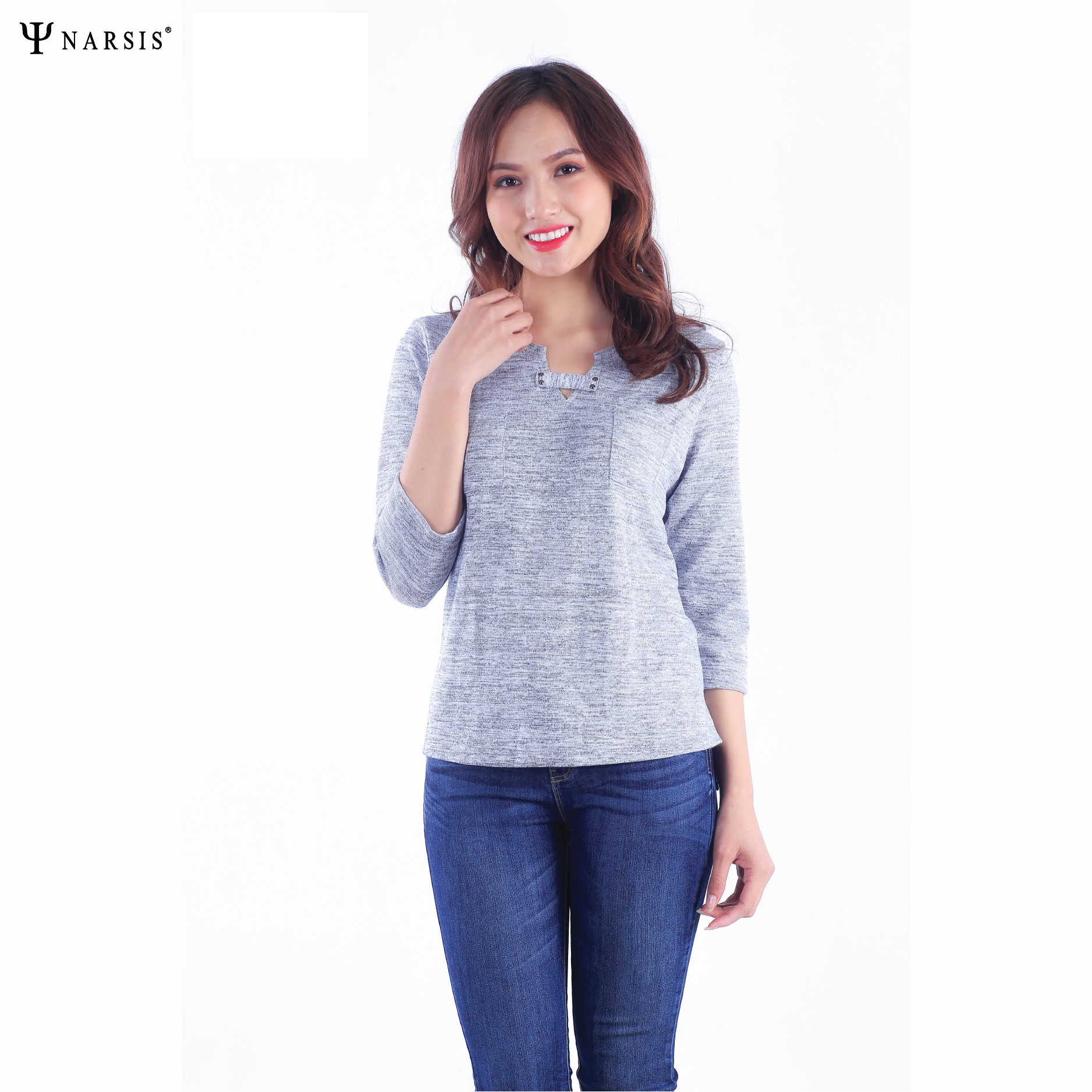 ÁO NỮ KIỂU L7088 NARSIS VẢI LEN COTTON ẤM ÁP, THOÁNG MÁT, GIỮ ẤM TỐT, MỀM MẠI, GIỮ ẤM TỐT, MỀM MẠI_thumbnail_2